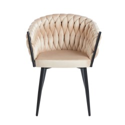 Silla de terciopelo (beige)