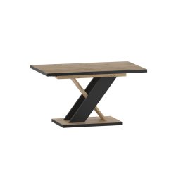 Mesa extensible (roble wotan/negro) 85x138(208)