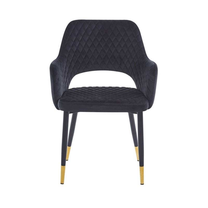 Velvet chair (black)
