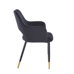 Velvet chair (black)