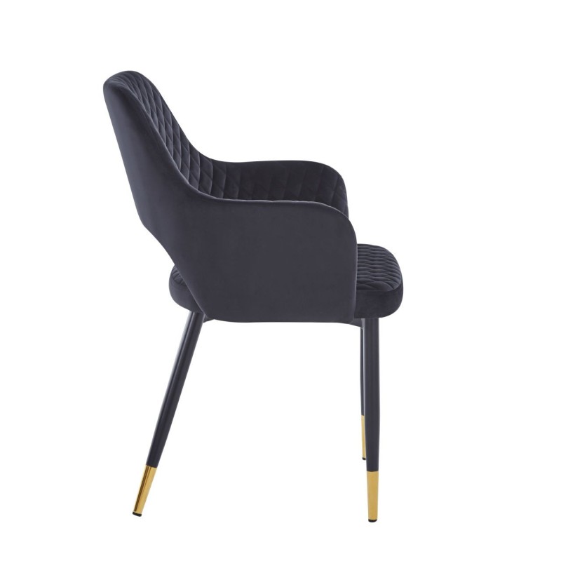 Velvet chair (black)