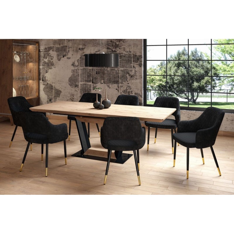 Velvet chair (black)