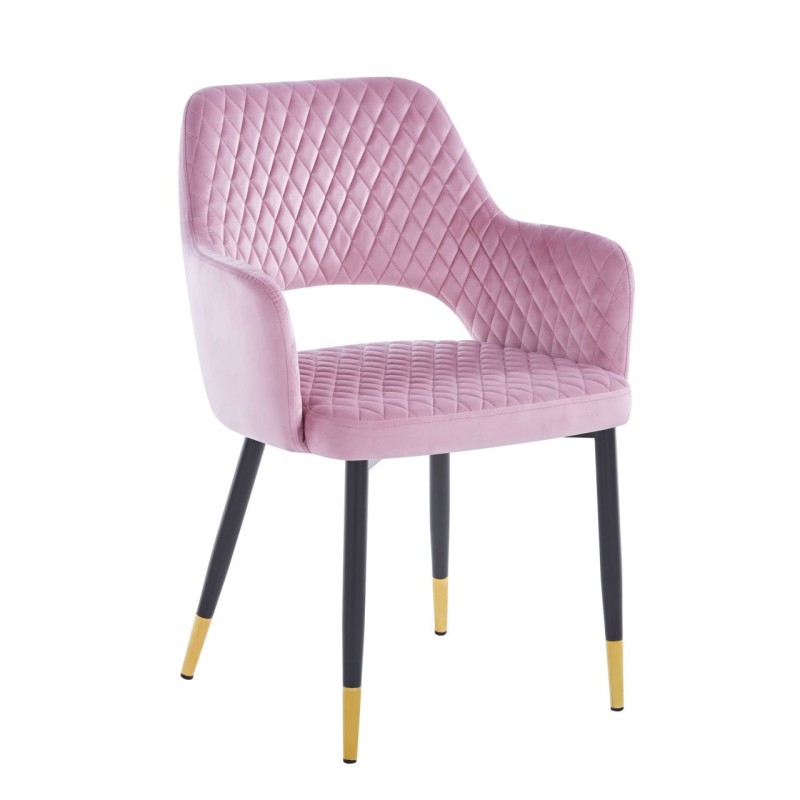 Velvet chair (pink)