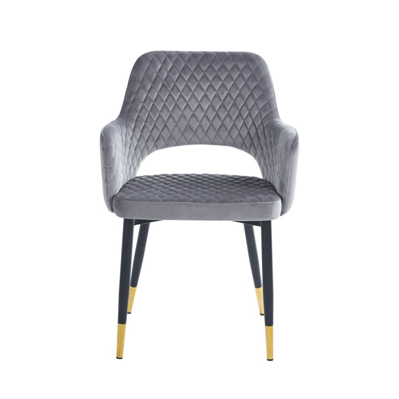 Silla de terciopelo (gris)