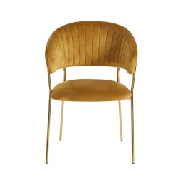 Velvet chair (curry)