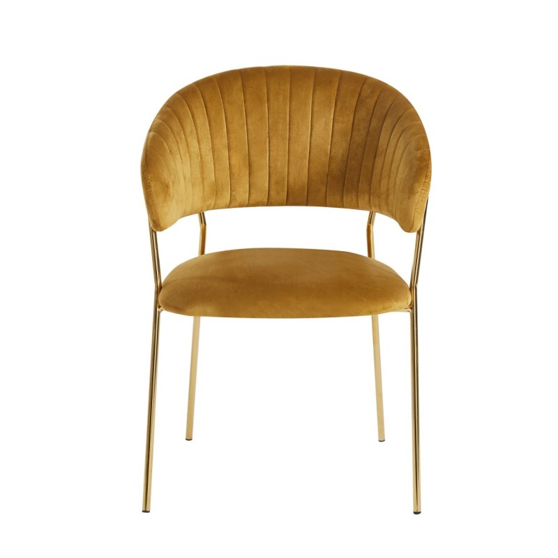 Velvet chair (curry)