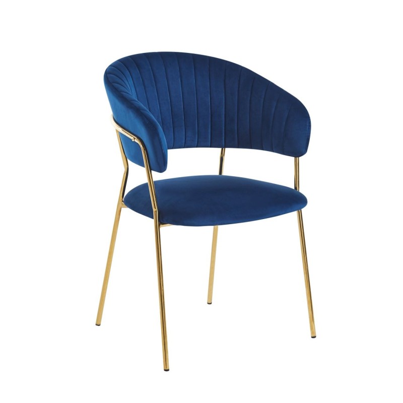 Silla de terciopelo (azul)