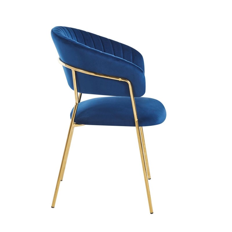 Silla de terciopelo (azul)