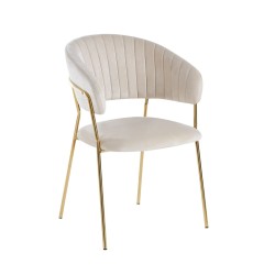 Silla de terciopelo (beige)
