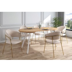 Silla de terciopelo (beige)