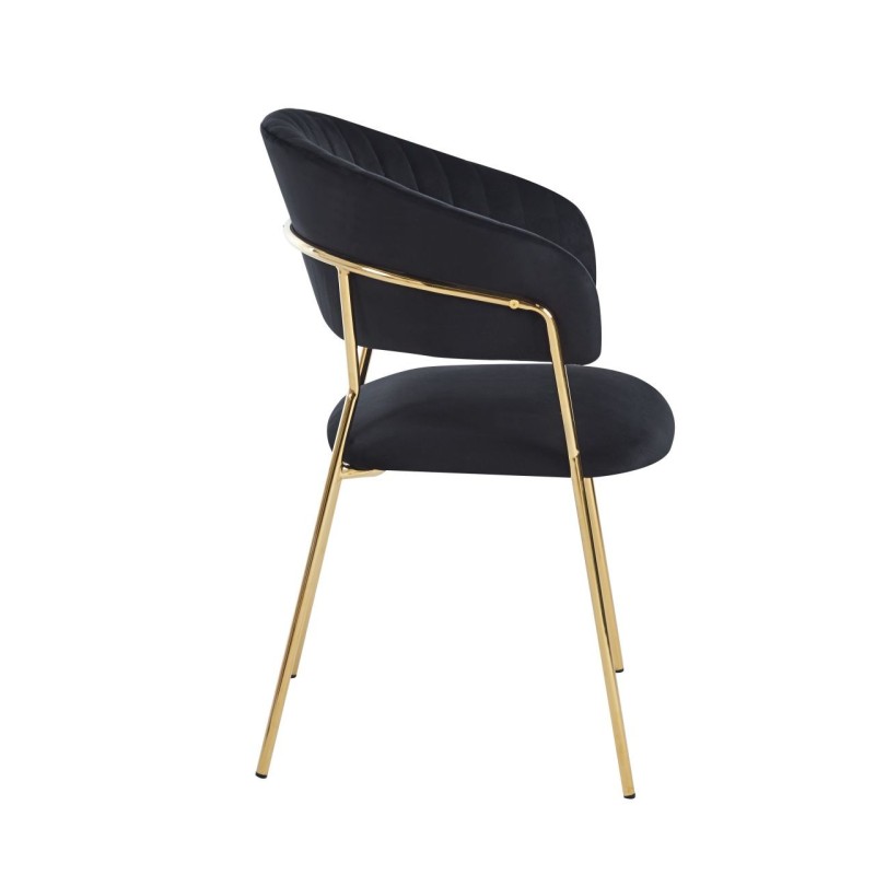 Velvet chair (black)