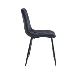 Velvet chair (black)