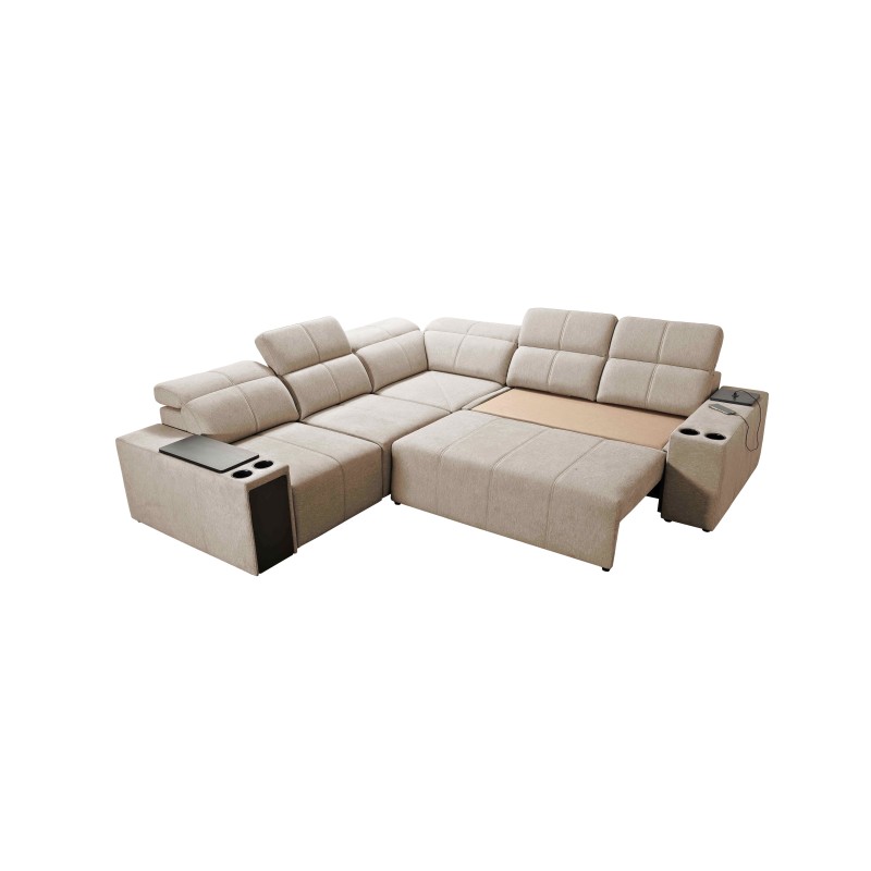 Esquinero Milano III con función de dormir: ¡elegancia y funcionalidad en uno!