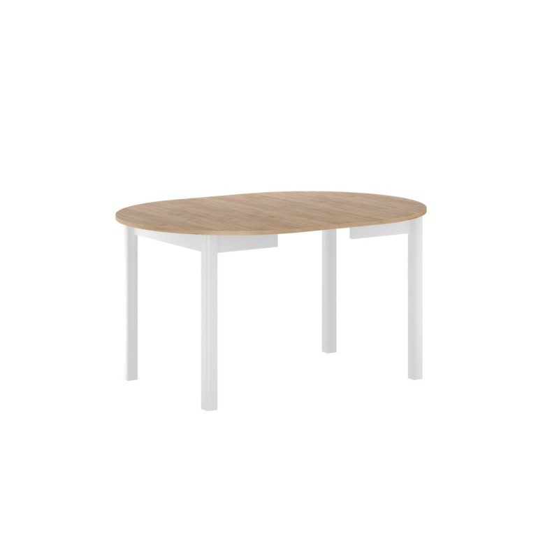 Ausziehbarer Tisch (Eiche Gold Craft/Weiß) 100(140)x100