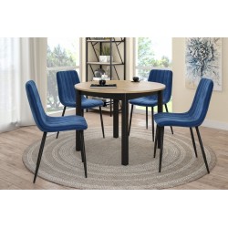 Ausziehbarer Tisch (Eiche Artisan/Schwarz) 100(140)x100