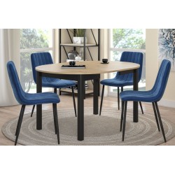 Extendable table (artisan oak/black) 100(140)x100