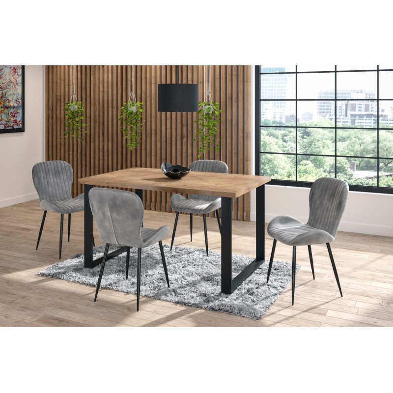 Silla de terciopelo (gris)