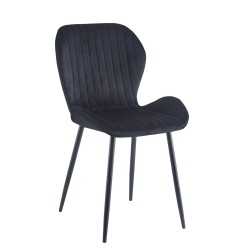 Velvet chair (black)