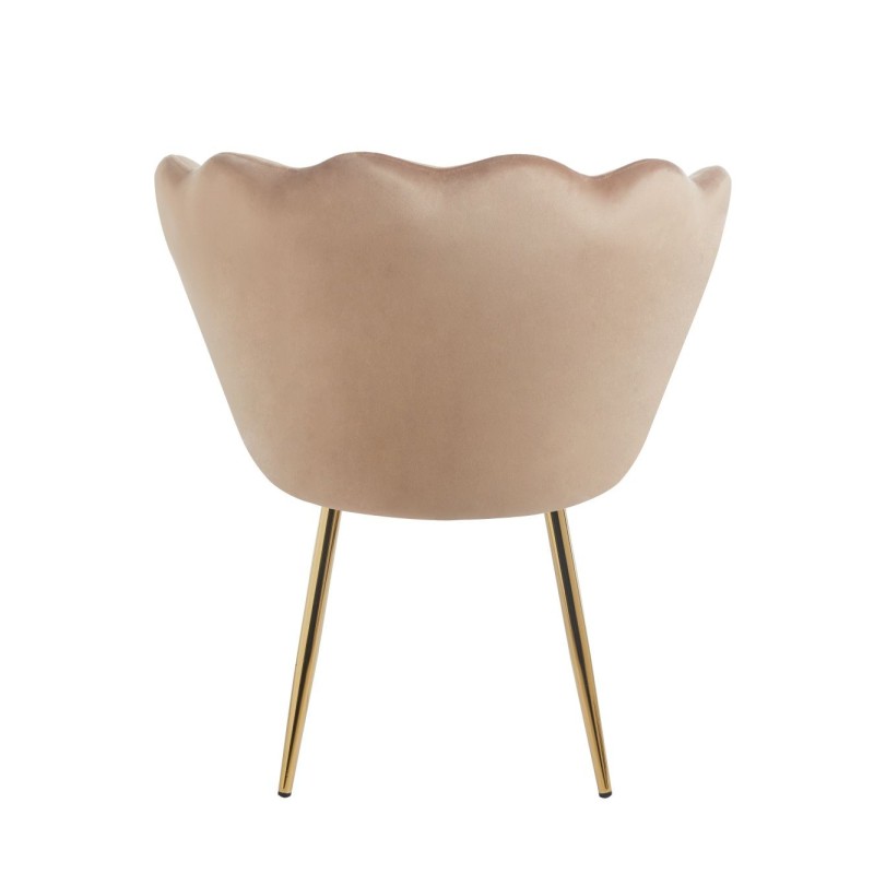 Velvet armchair (cappuccino) /golden legs/
