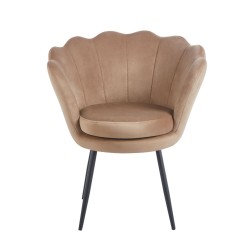 Fotel velvet (cappuccino) /nogi czarne/