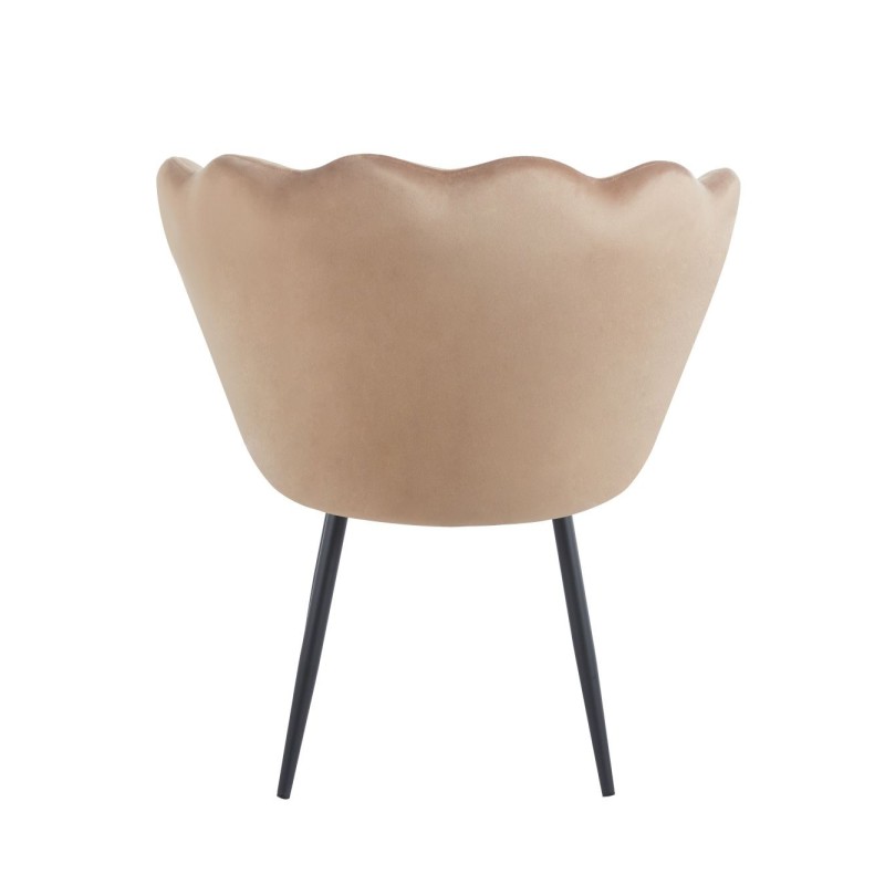 Fotel velvet (cappuccino) /nogi czarne/