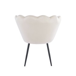 Velvet armchair (beige) /black legs/