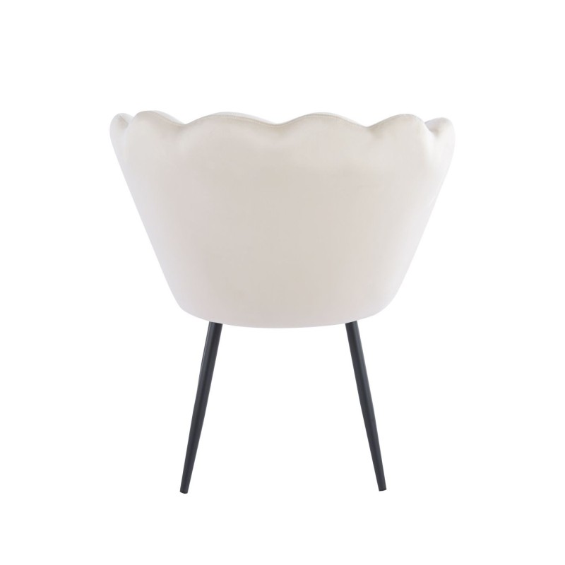 Velvet armchair (beige) /black legs/