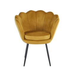 Fotel velvet (curry) /nogi czarne/