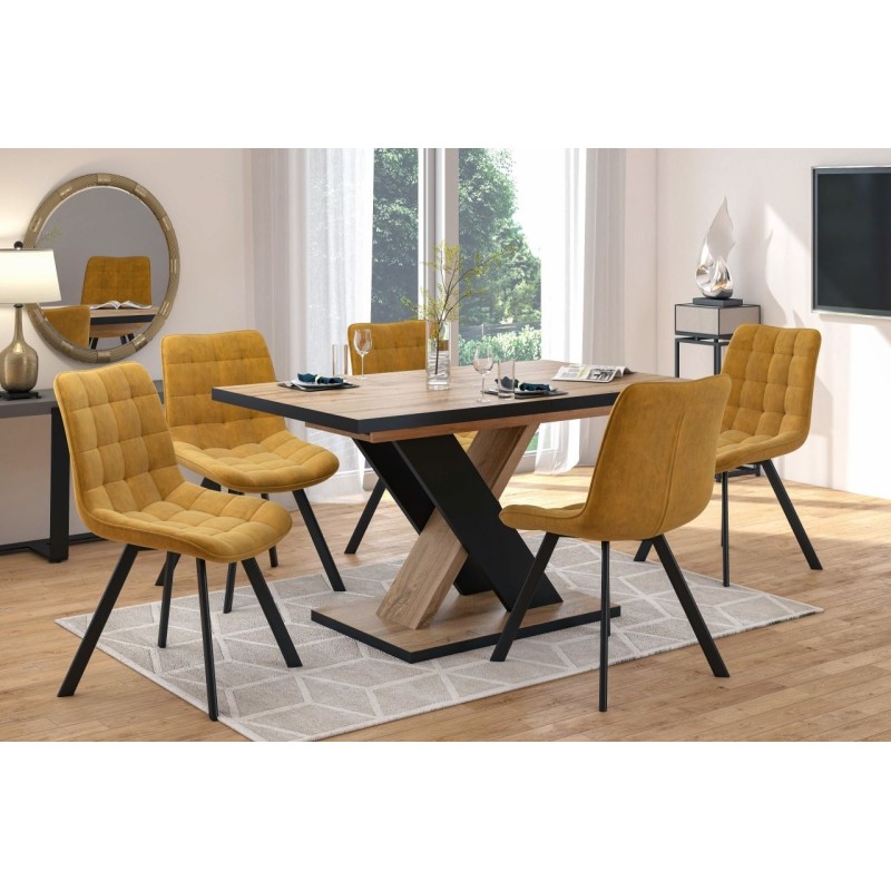 Velvet chair (curry)