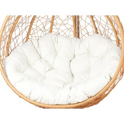 Sillas colgantes de jardín - natural/marrón (asiento beige) - conjunto 1+1