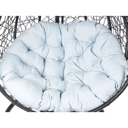 Sillas colgantes de jardín - negro (asiento gris) - conjunto 1+1