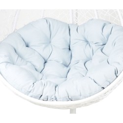 Sillas colgantes de jardín - blanco (asiento gris) - conjunto 1+1