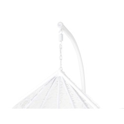 Hanging garden chairs - white (grey seat) - set 1+1