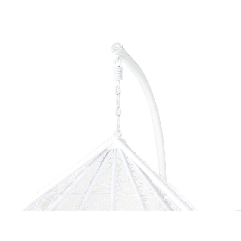 Hanging garden chairs - white (grey seat) - set 1+1