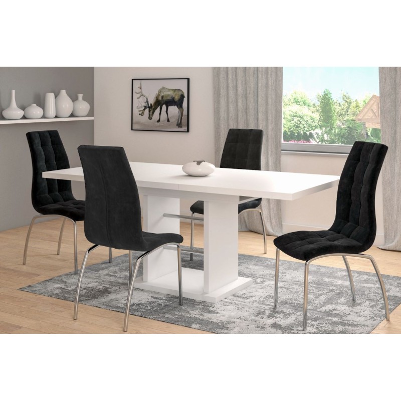 Velvet chair (black)