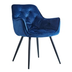 Silla de terciopelo (azul)