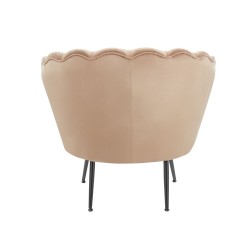 Sillón de terciopelo (capuchino) / patas negras /