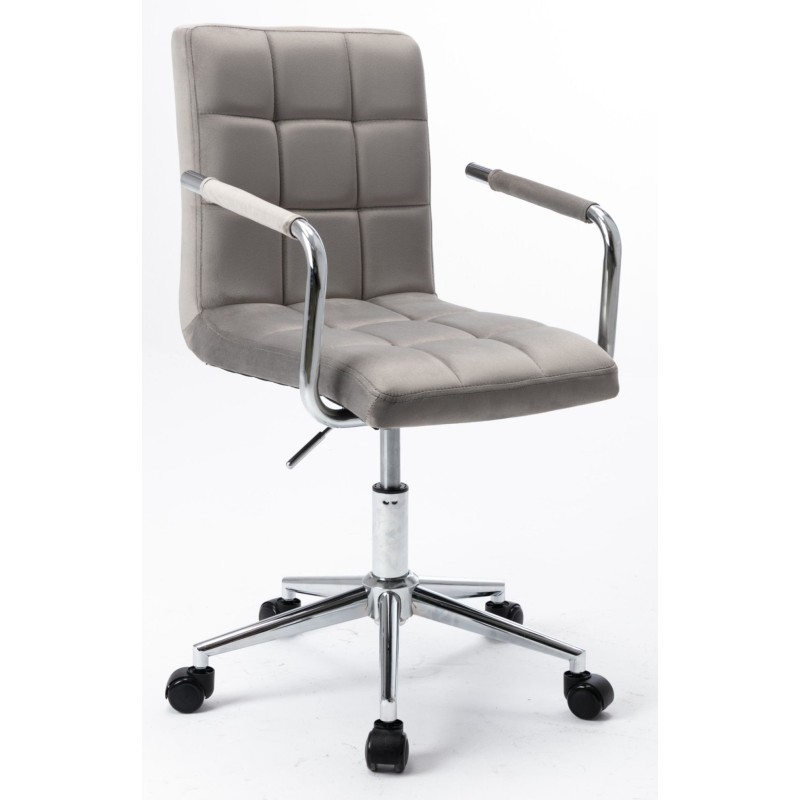 Velvet swivel chair (gray)