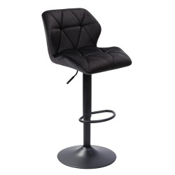 Velvet bar stool (black)