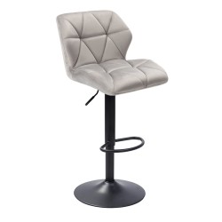 Velvet bar stool (gray)