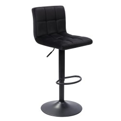 Velvet bar stool (black)
