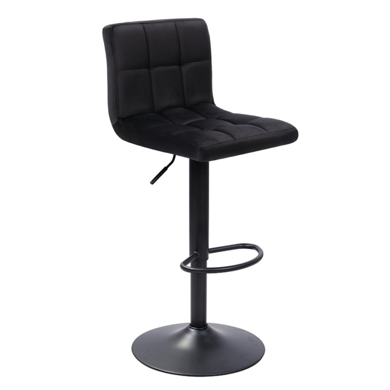 Velvet bar stool (black)