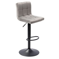 Velvet bar stool (gray)