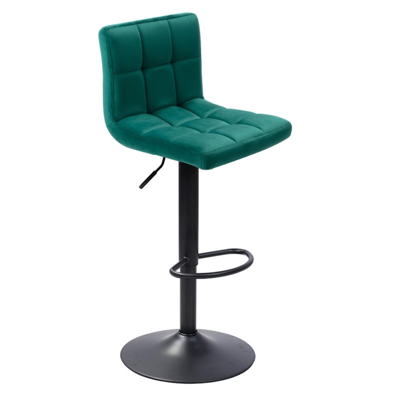 Velvet bar stool (green)
