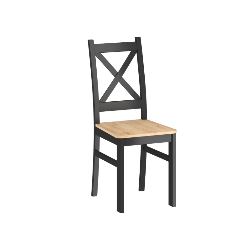 Black chair (seat golden oak craft)