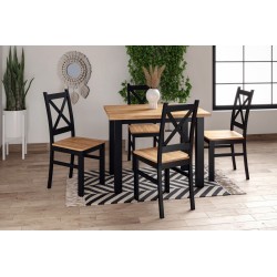 Black chair (seat golden oak craft)