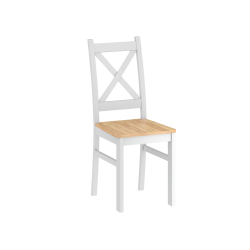 White chair (seat in golden craft oak)