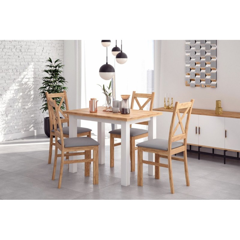 Silla roble dorado craft (asiento gris Forever 65)