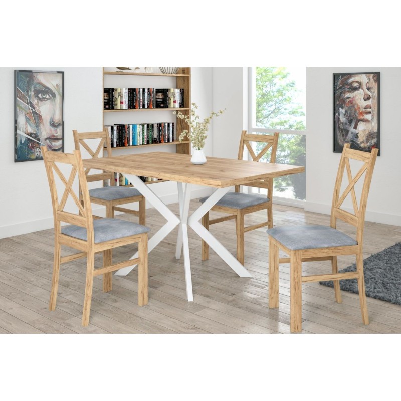 Silla roble dorado craft (asiento gris Forever 65)