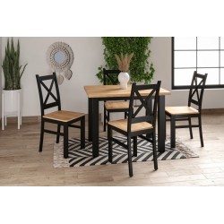 Mesa (roble dorado craft/negro) 70x100